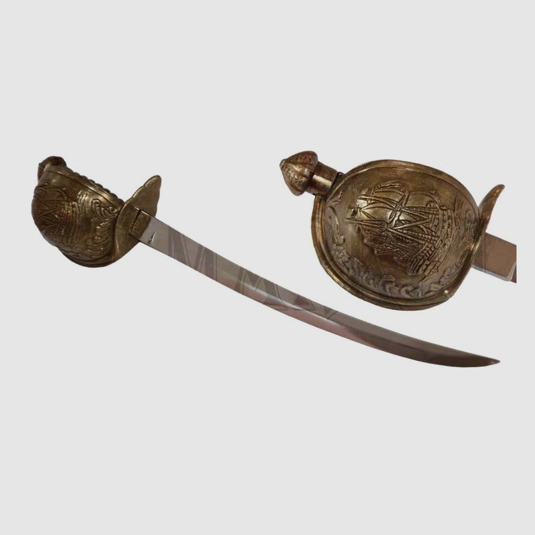 Couteau à lettres sabre de pirate et décorations sur la poignée