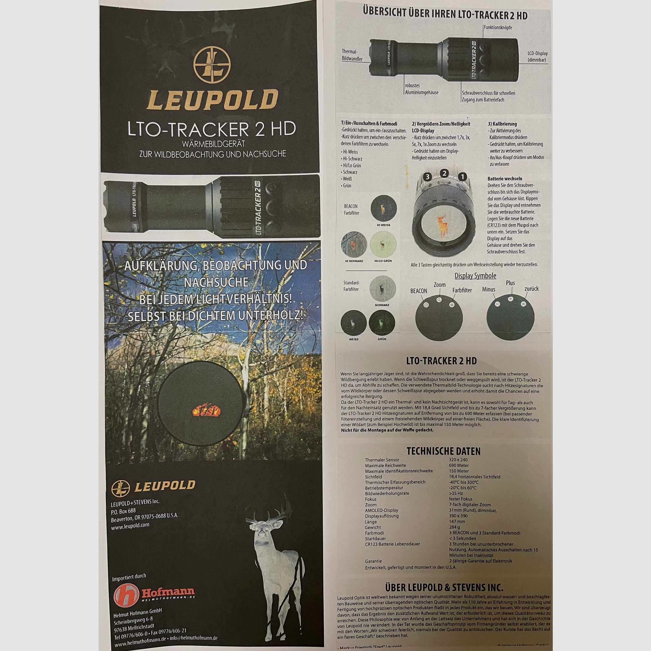 Leupold LTO-Tracker 2 HD - dispositivo termico / condizioni eccellenti in confezione originale