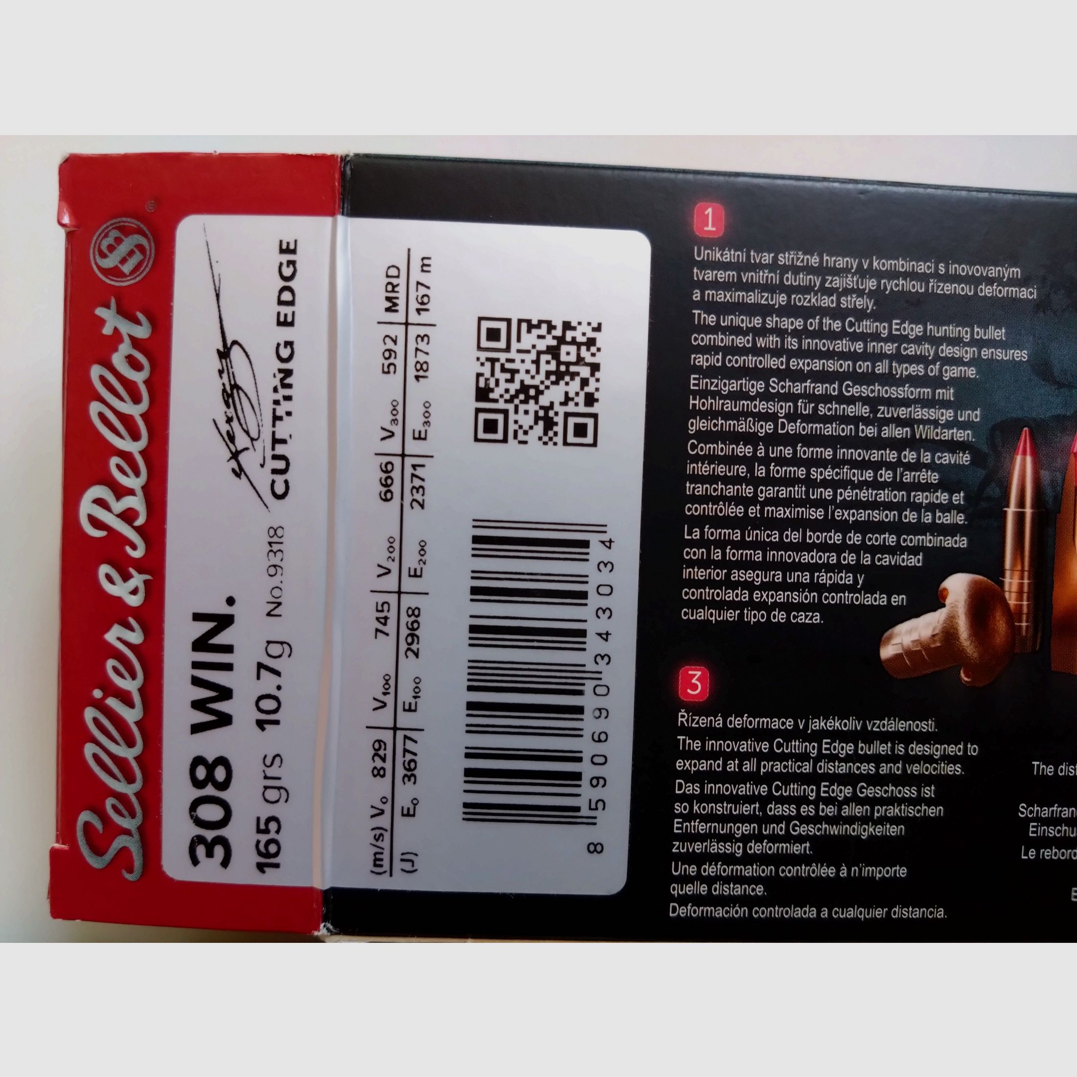 .308 Win cartouches de chasse 15 pcs S+B exergy EDGE 165 grs
