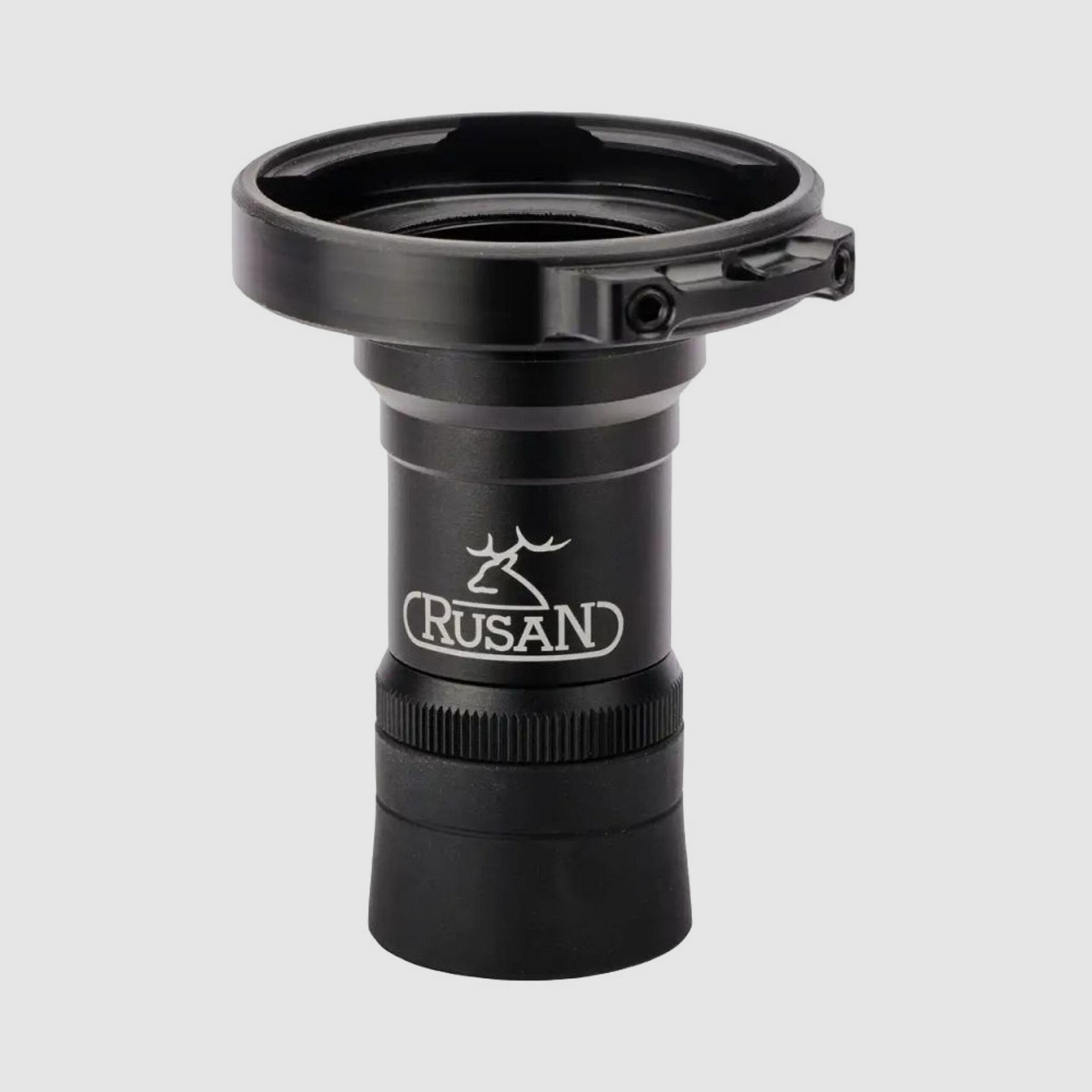 Rusan eyepiece with 2.5x magnification including connector for modular adapter