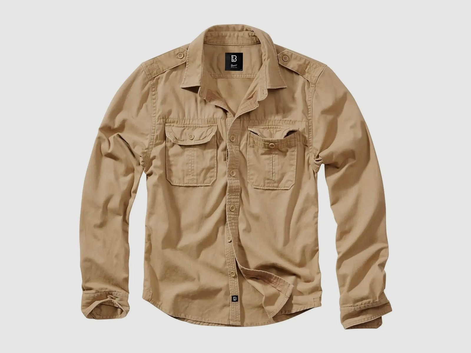 Brandit Brandit Hemd Vintage Shirt Longsleeve - Camel / S Herren