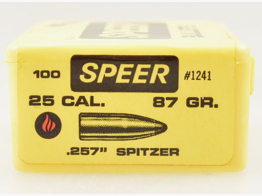 100 Speer Hot Cor Geschosse .257 - 87gr. Spitzer