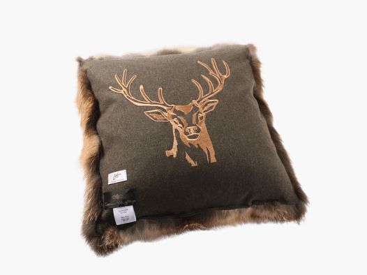 Coussin Hofstetter Rotfuchs avec broderie