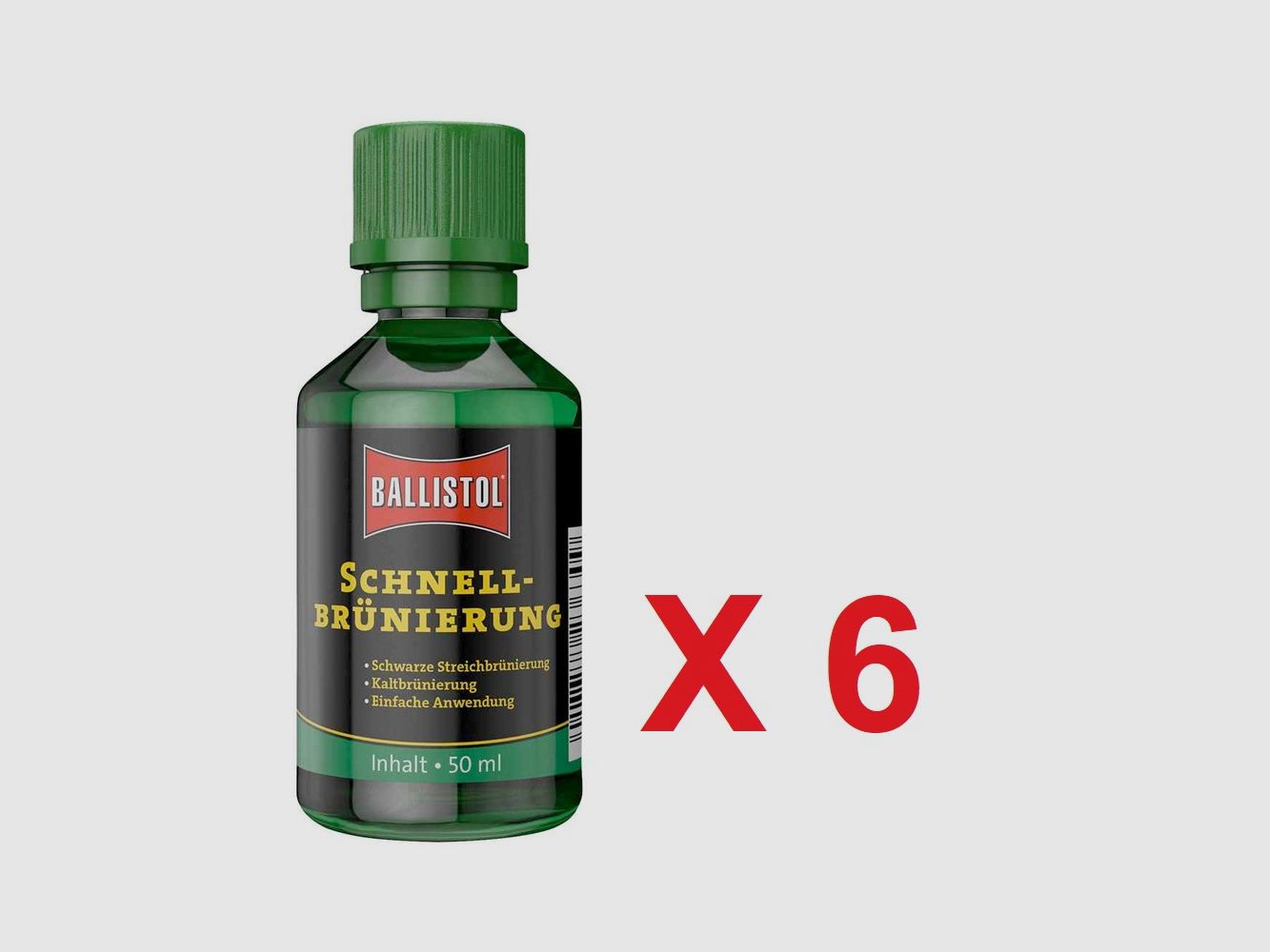 Ballistol Klever Quickbrowning – Agent de brunissage 50 ml en boîte de 6 unités.