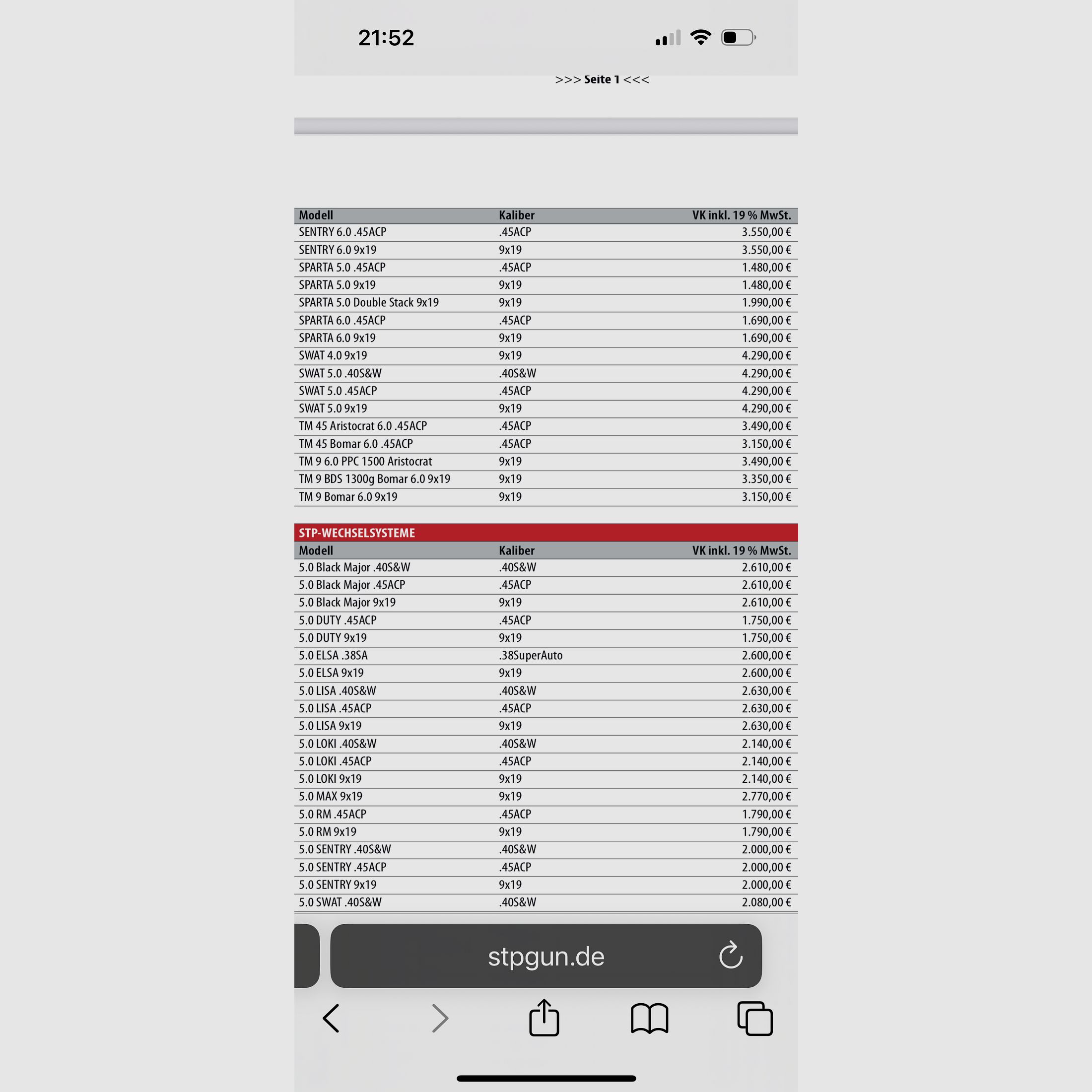 Pistol Prommersberger Sparta 6.0 9x19 safe weapon