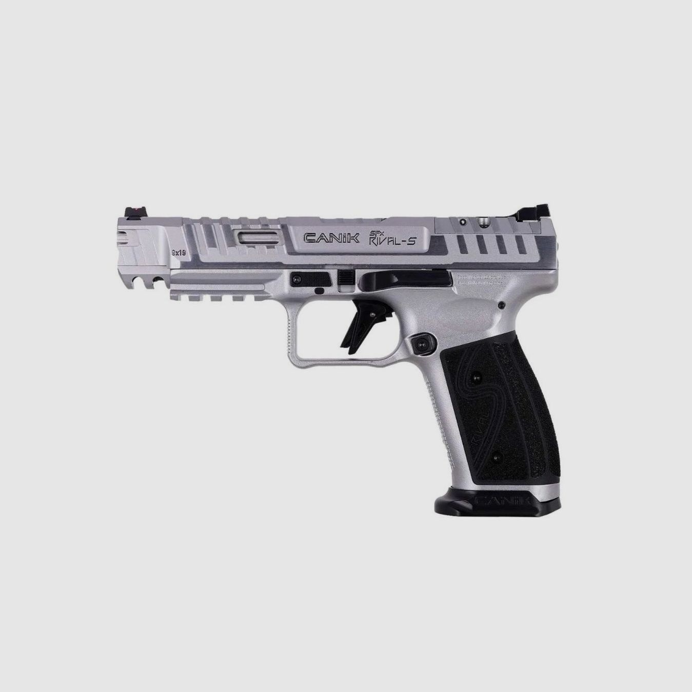 Pistole Canik SFx RIVAL-S, Chrome, 9×19, 18 Schuss, OR, Steelframe, Holster, Bild 1 von 3