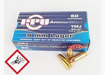 PPU Pistolenpatrone 9mm Luger 124grs VM - TMJ Verkapseltes Geschoss