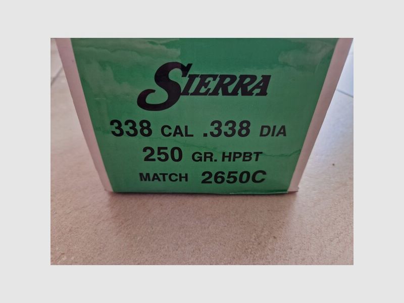 SIERRA GESCHOSS .338/.338 250GR HPBT MATCH 500 STÜCK