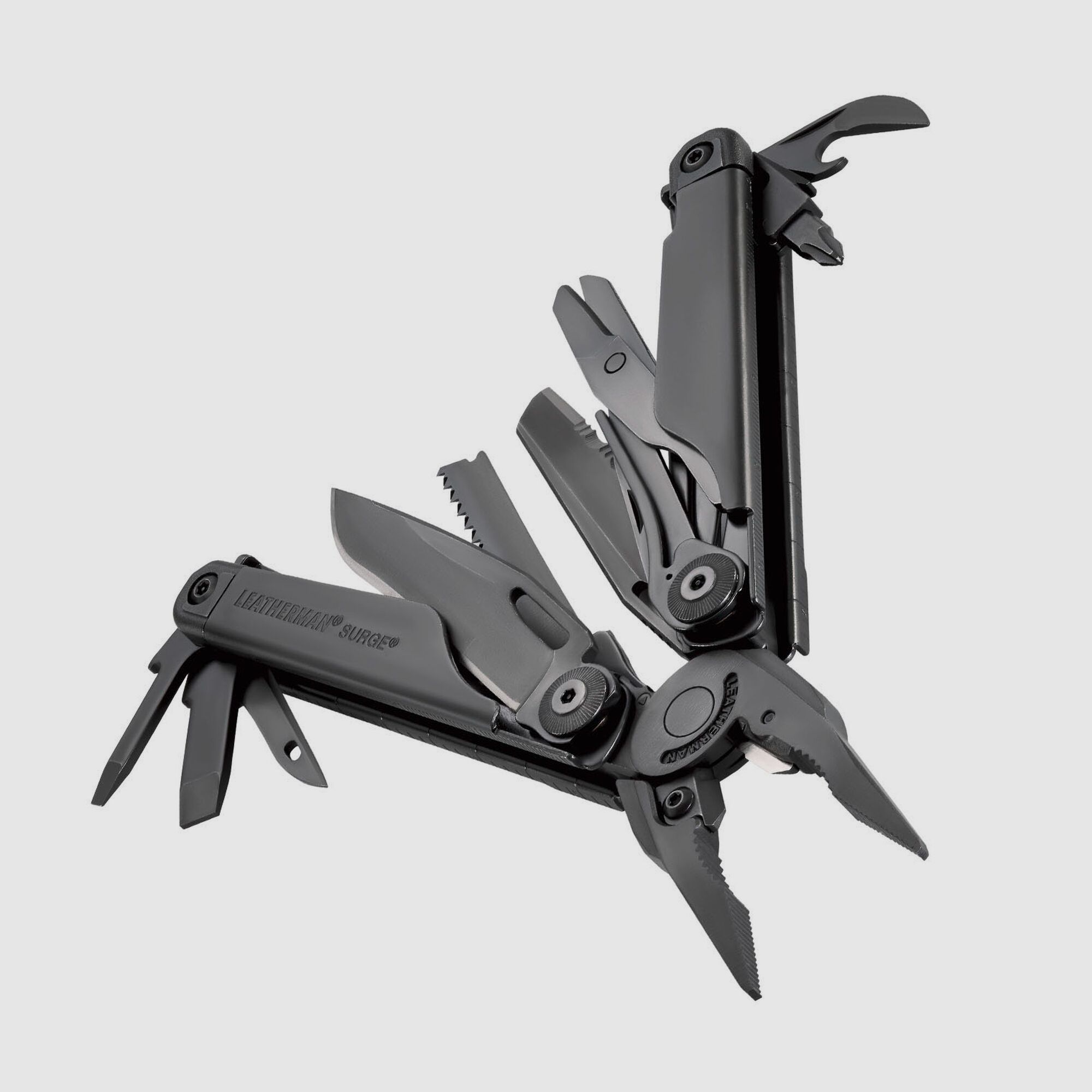 Leatherman SURGE Black, Nylon Holster, Schwarz, L
