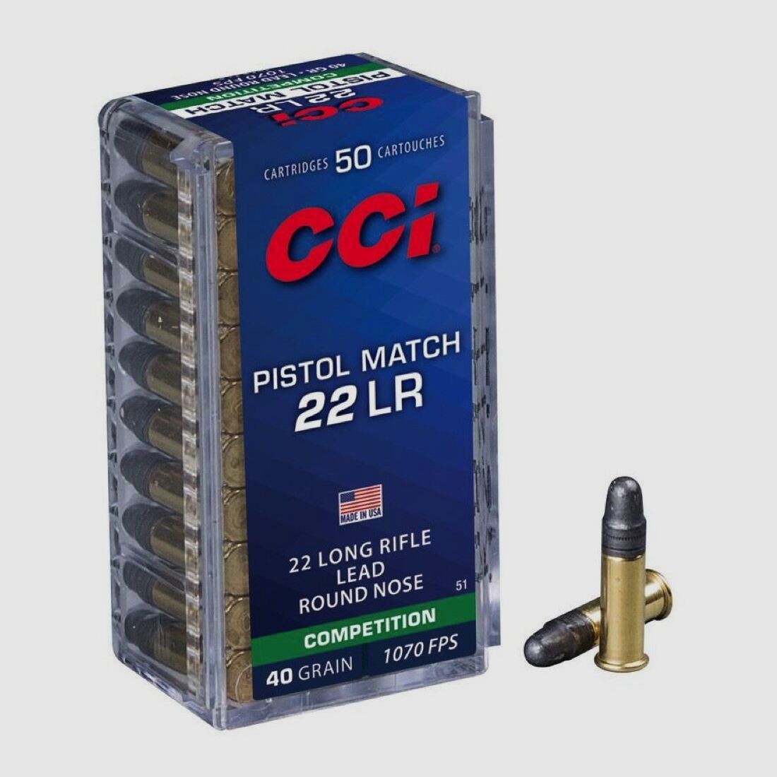 CCI Pistol Match LRN 40grs 50St .22lr