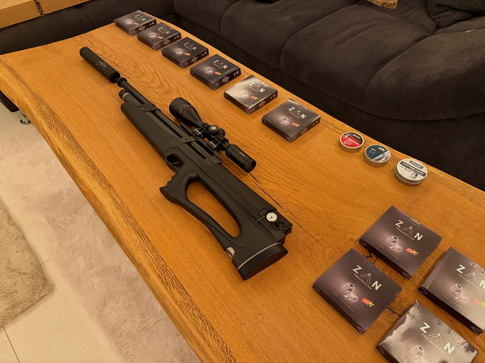 Huben K1 +!! 2000 shots ZAN slugs!!+ JADS silencer + Hawke scope