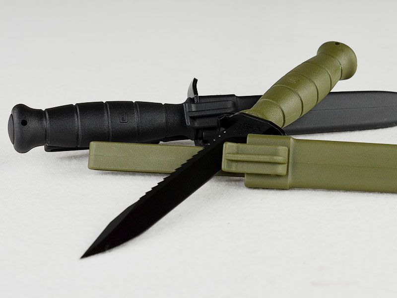 GLOCK Coltello da Campo con Sega, Battle Field Green