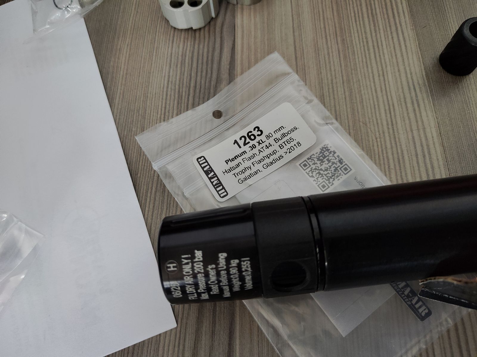 Hatsan BT65 Elite .30 (7.62mm) – Complete set including tuning cartridge (Huma-Air) & custom silencer up to 130 Joules*