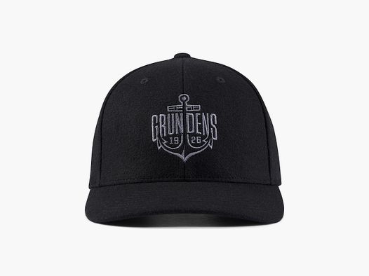 Grundens Logo Anchor Wool Trucker Black