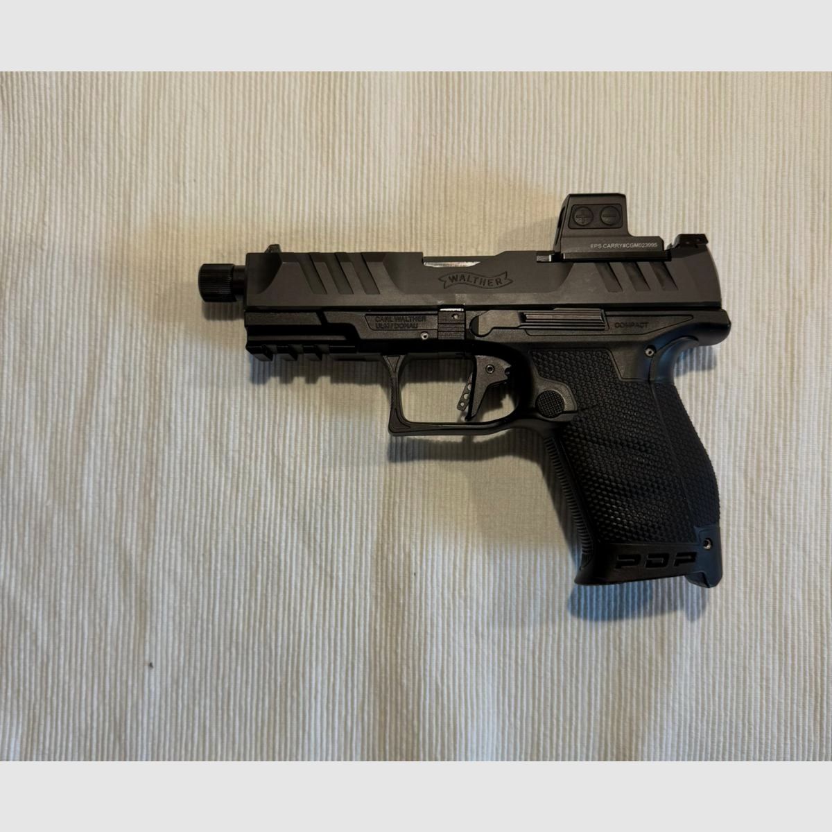 Walther PDP Compact 4,6“ OR PRO SD + Holosun EPS -Carry-GR-MRS + 5 cargadores + funda Ghost (fecha de compra abril de 2024) VB
