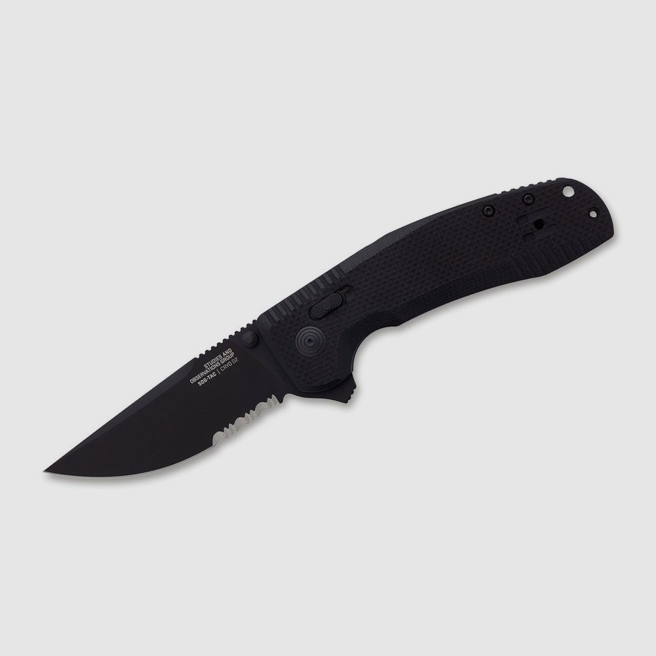 Taschenmesser SOG-TAC XR Blackout Serrated