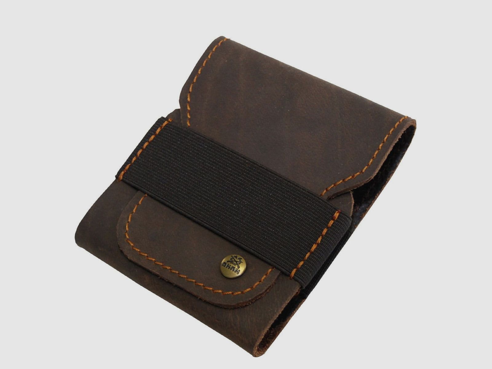 Étui à cartouches AKAH en cuir de buffle avec pull-up