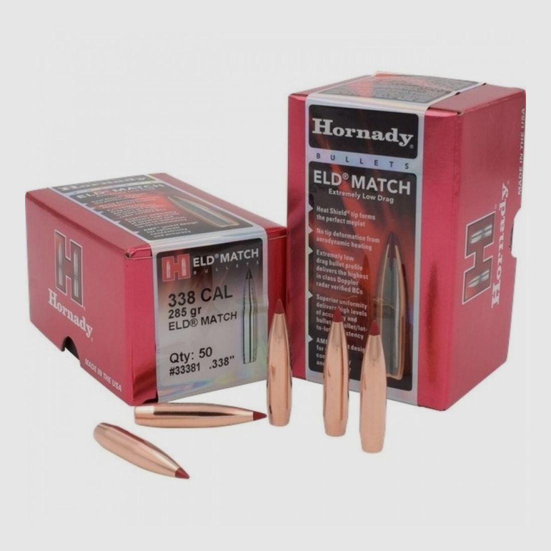 .338 Projectiles Hornady ELD 285 gr VE50
