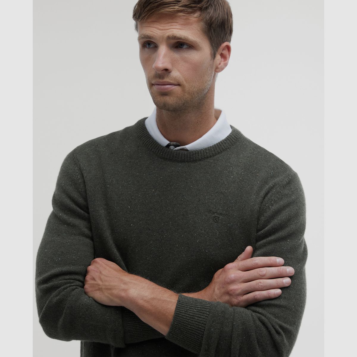 BARBOUR Essential Pullover Tisbury Dark Seaweed