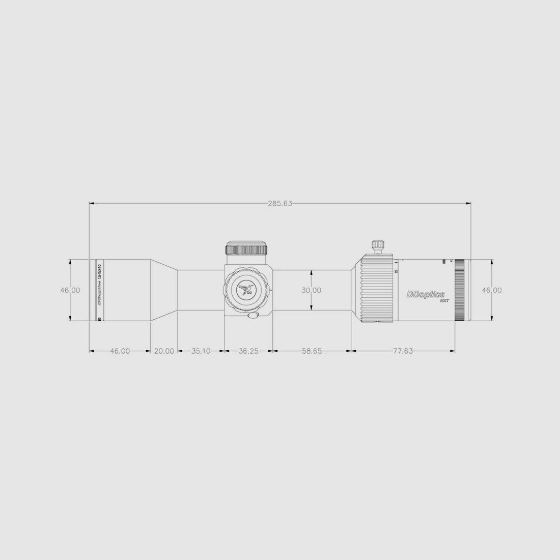 DDoptics 442000300.1 riflescope Nighteagle V10 1.5-15x40 NXT MRAD A4D iFiber