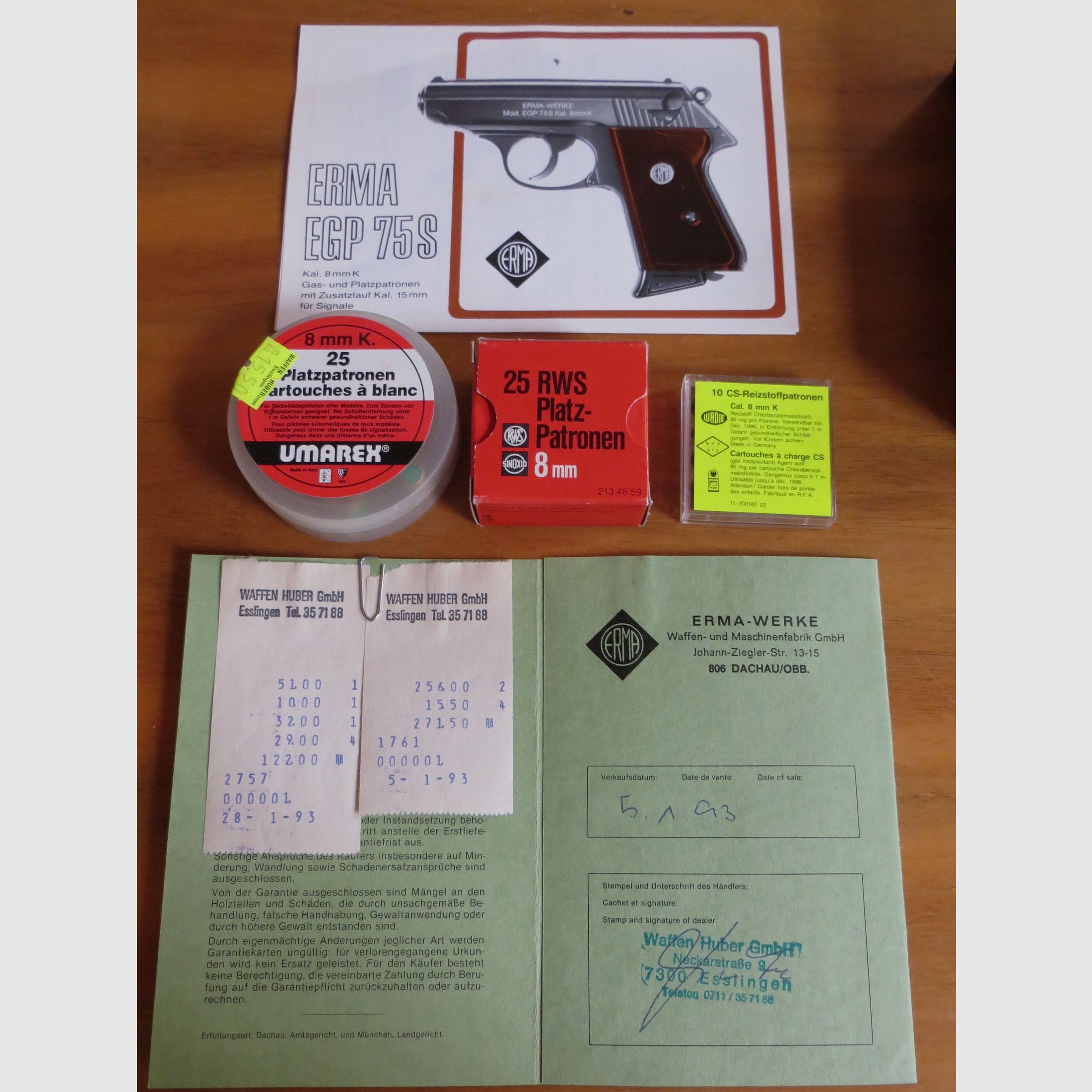 Erma EGP 75 S *Topstaat* Met OVP. + Gebruiksaanwijzing + Factuur + Veel accessoires + Speld *Verzamelaar zeldzaamheid*