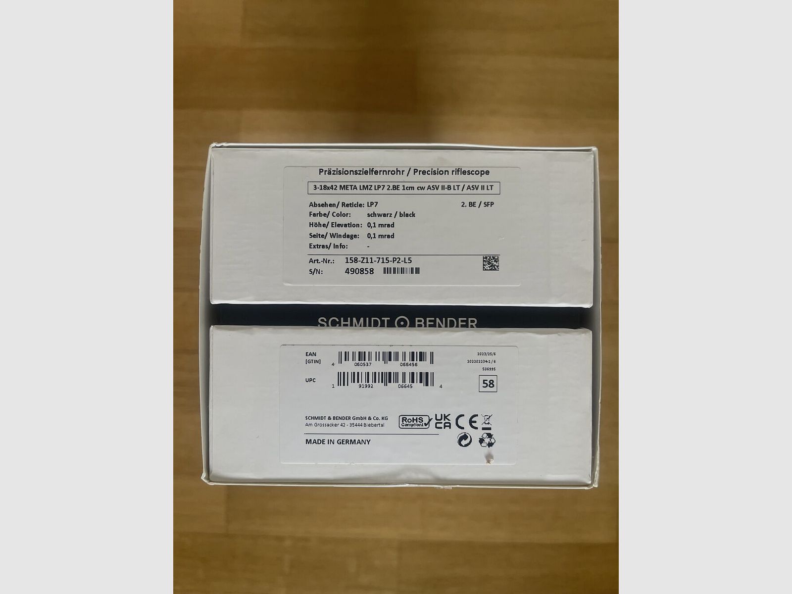 Schmidt & Bender Meta 3-18x42 LMZ ASV II-B LT/ ASV II LT