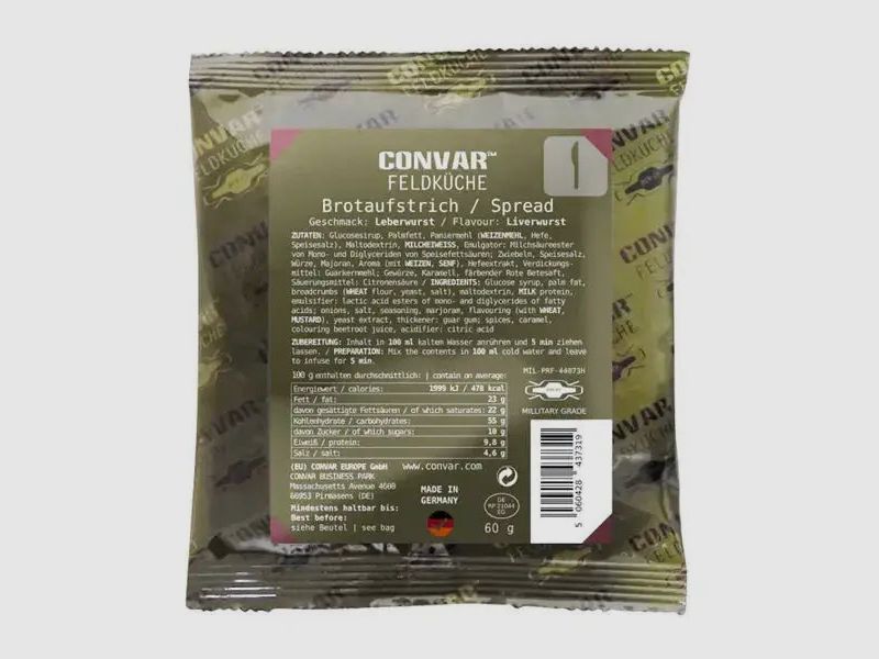 Convar-7 Convar-7 veldkeuken spread leverworst