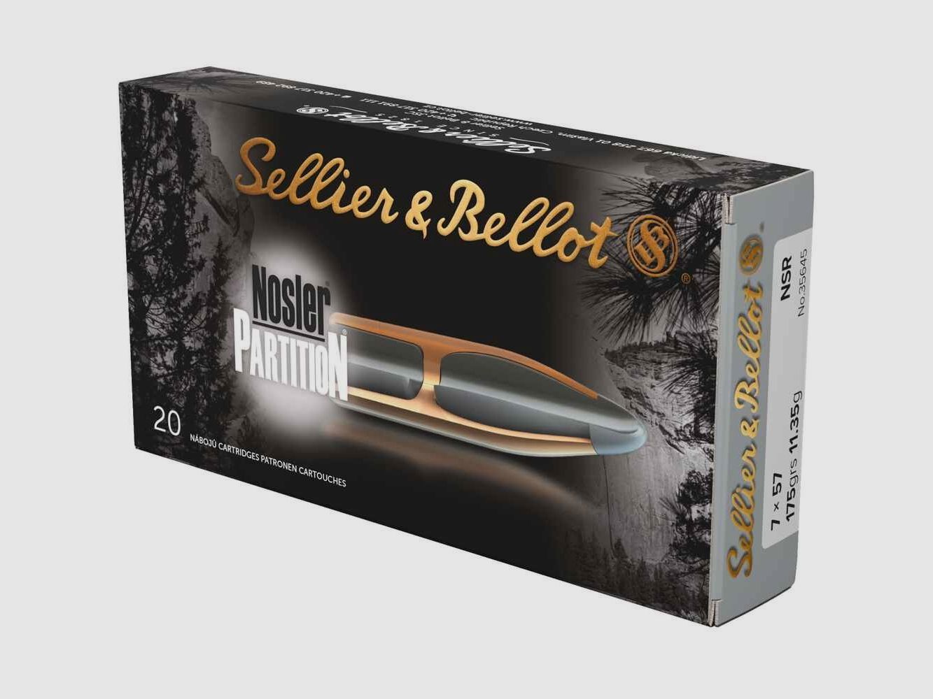7x57 Nosler Partition 11,3g/175grs. Sellier & Bellot