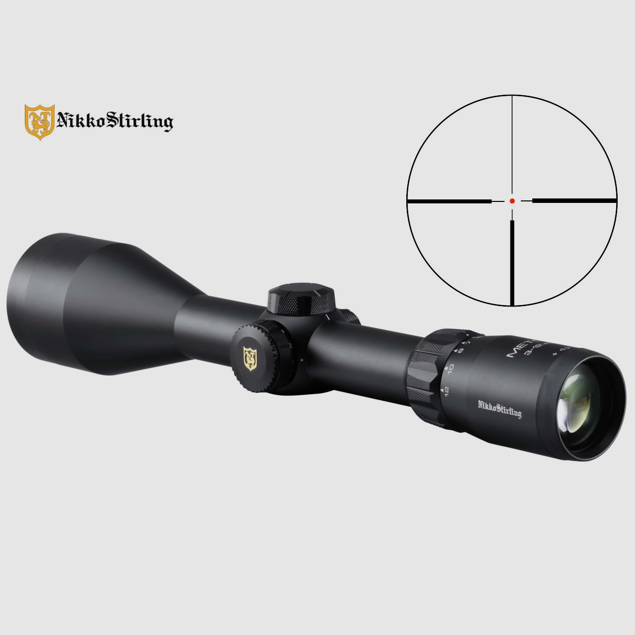 Zielfernrohr Nikko Stirling Metor 3-12x56 IR, Leuchtabsehen 4-Dot, 30 mm Tubus