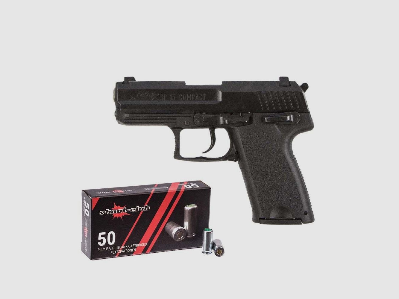 Cuno Melcher IWG SP-15 Compact pistolet à blanc 9mm brunie +