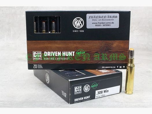 RWS DRIVEN HUNT .308 Win. 165gr. 10.7g 20 pieces tiered price