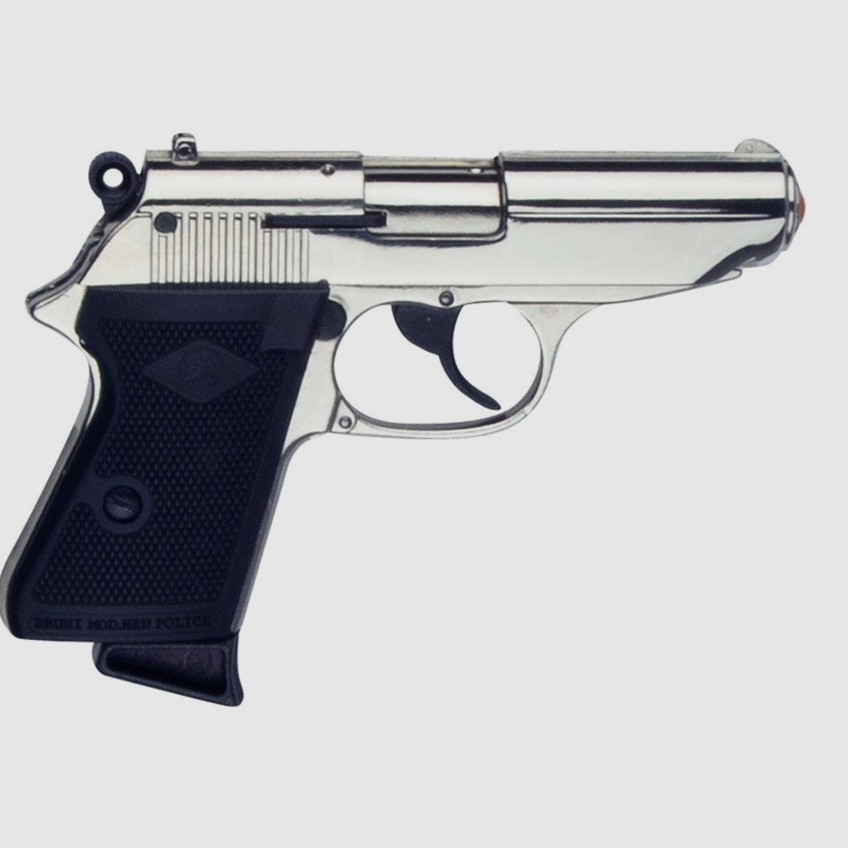 ALARM pistool Bruni New Police 8 mm nickel, afbeelding 2 van 2