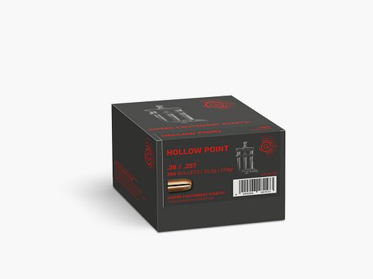 GECO Bullet .38SP (.357) 158gr JHP Hollow Point (x200)