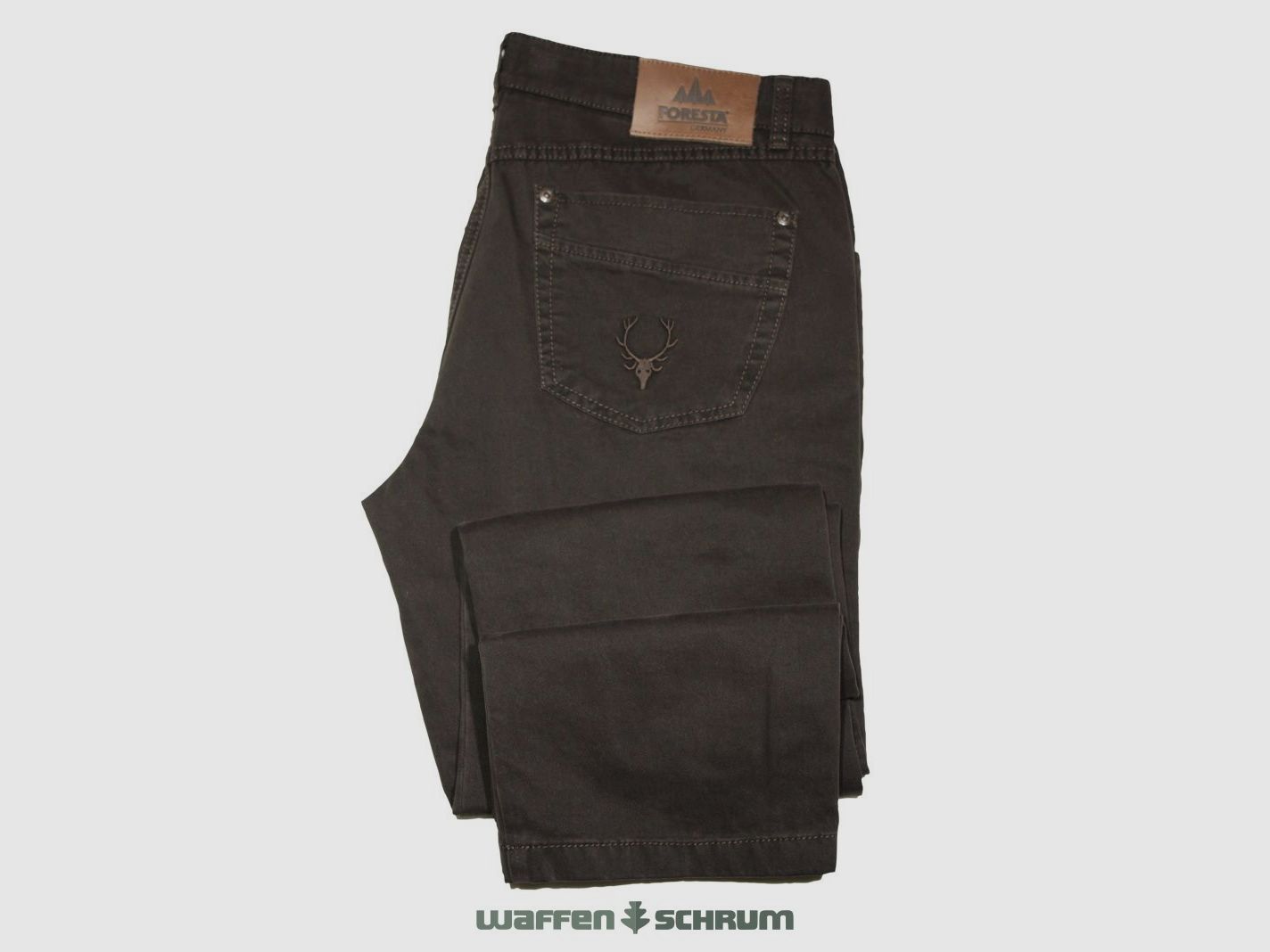 Foresta jeans five-pocket with brown stitching
