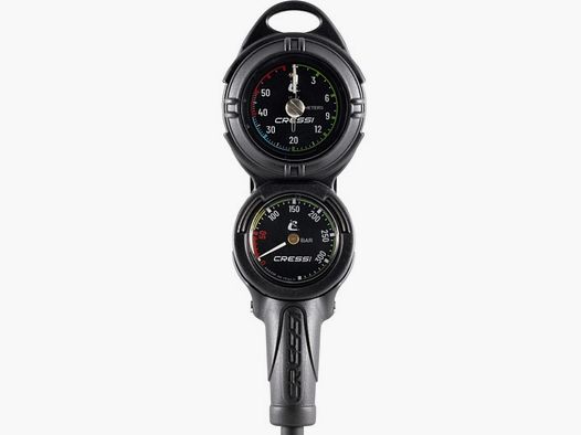 CRESSI KONSOLE 2 ELEMENTE BLACK | MANOMETER | TIEFENMESSER