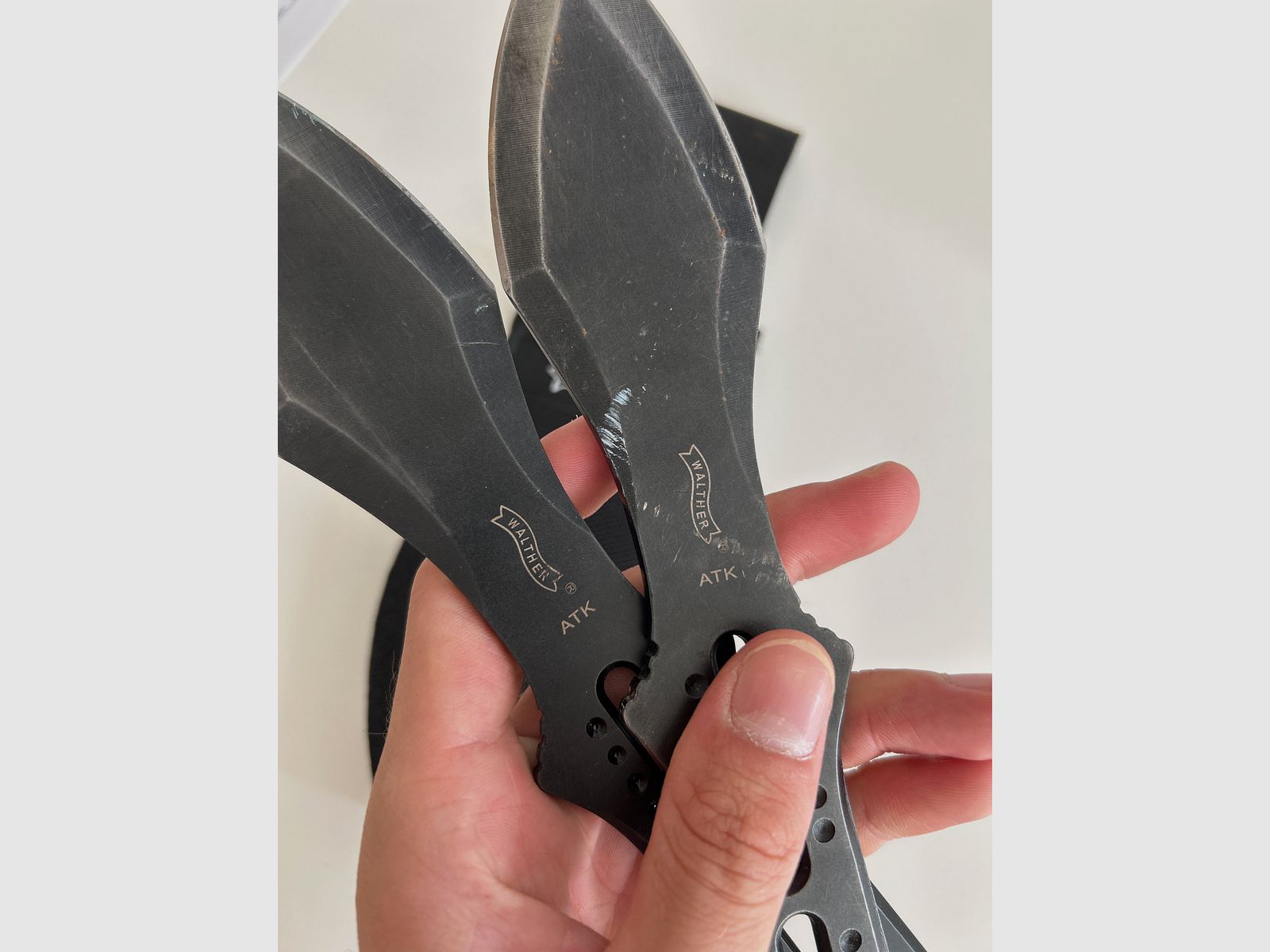 WALTHER WURFMESSER 2x mit OVP und Holster