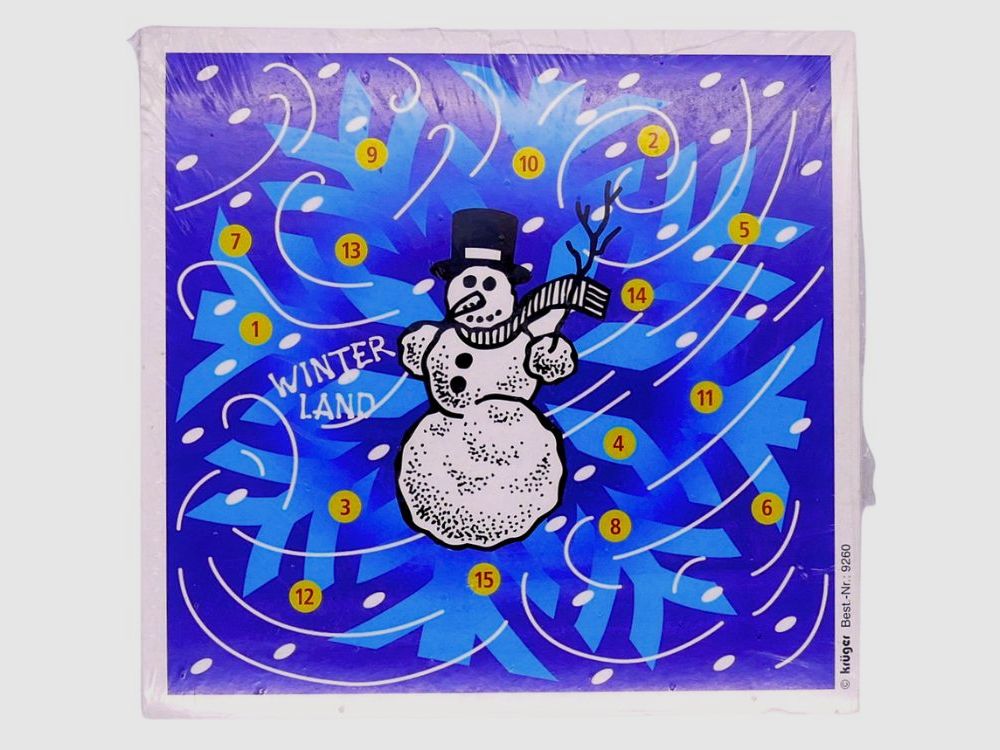 Krüger-Schießscheiben Glücksscheibe Winterland bunt Schießscheiben