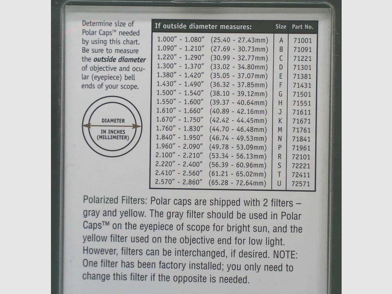 Cappuccio di protezione per lenti Weaver "G"