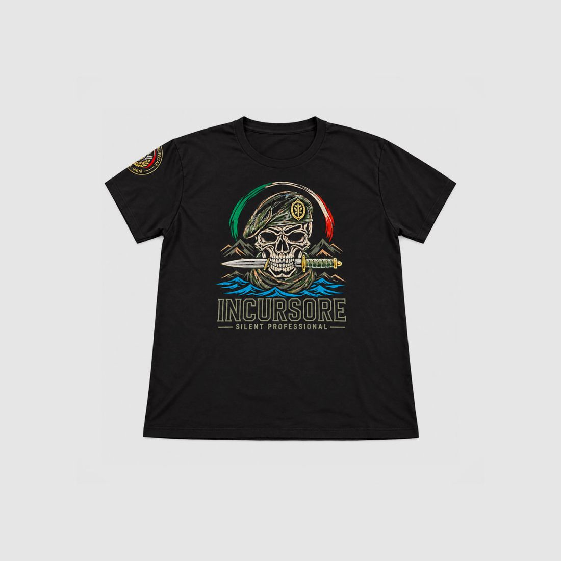 UNIONE MILITARE – T-SHIRT – PREMIUM “INCURSORE” | 3 STAMPE