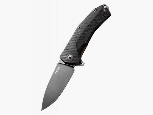 Lionsteel KUR Taschenmesser, schwarzer Griff, Sleipner