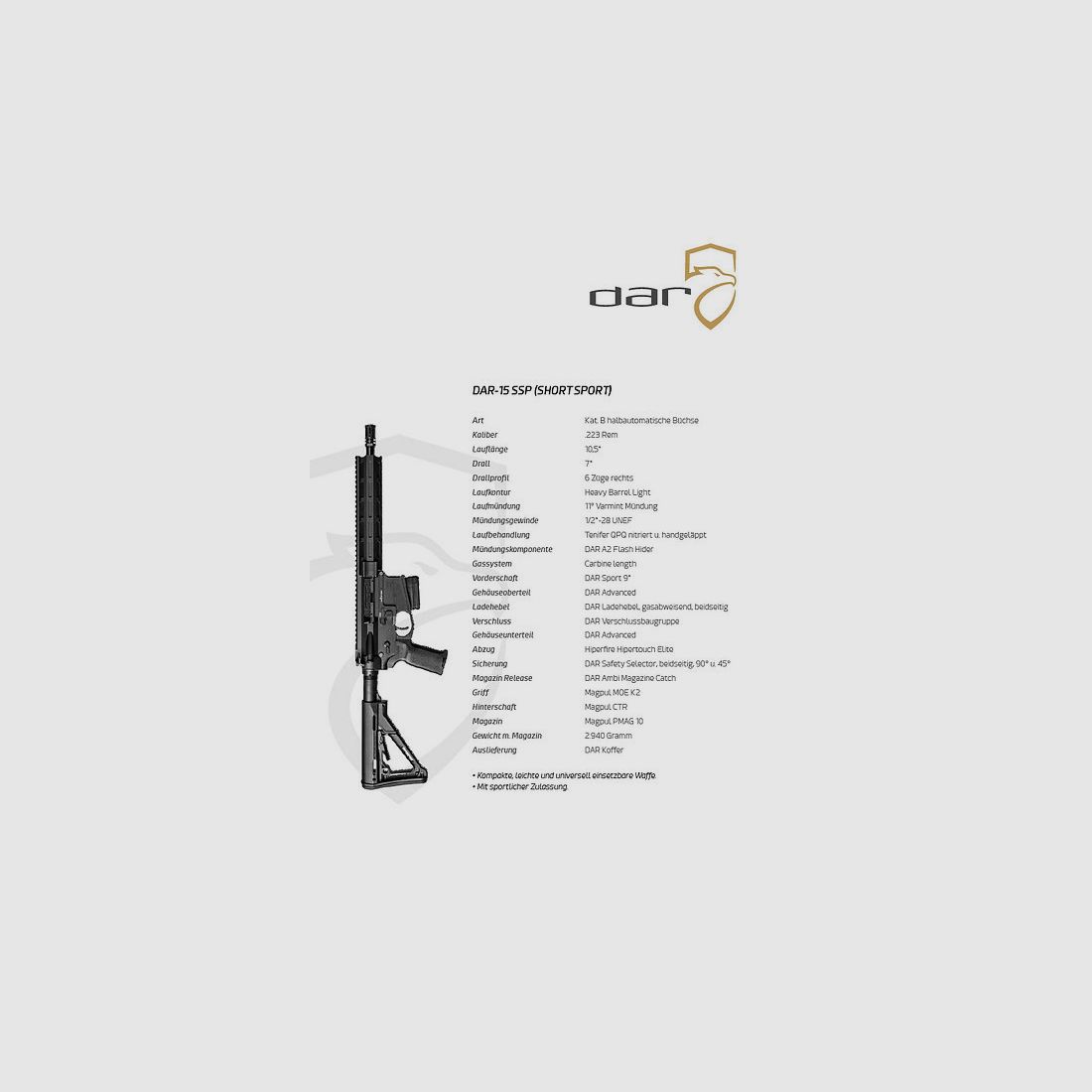 DAR-15 SSP | Short Sport | AR15 – 10,5″