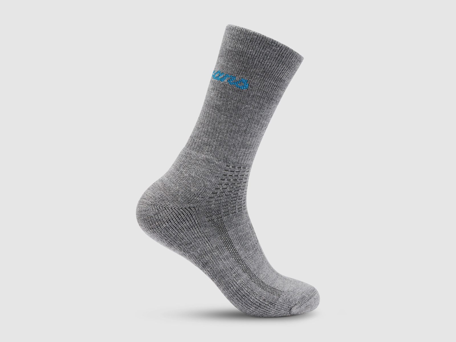 Bergans Allround Mid Merino Cushioned Sock Solid Grey/Aqua Lagoon 44-47