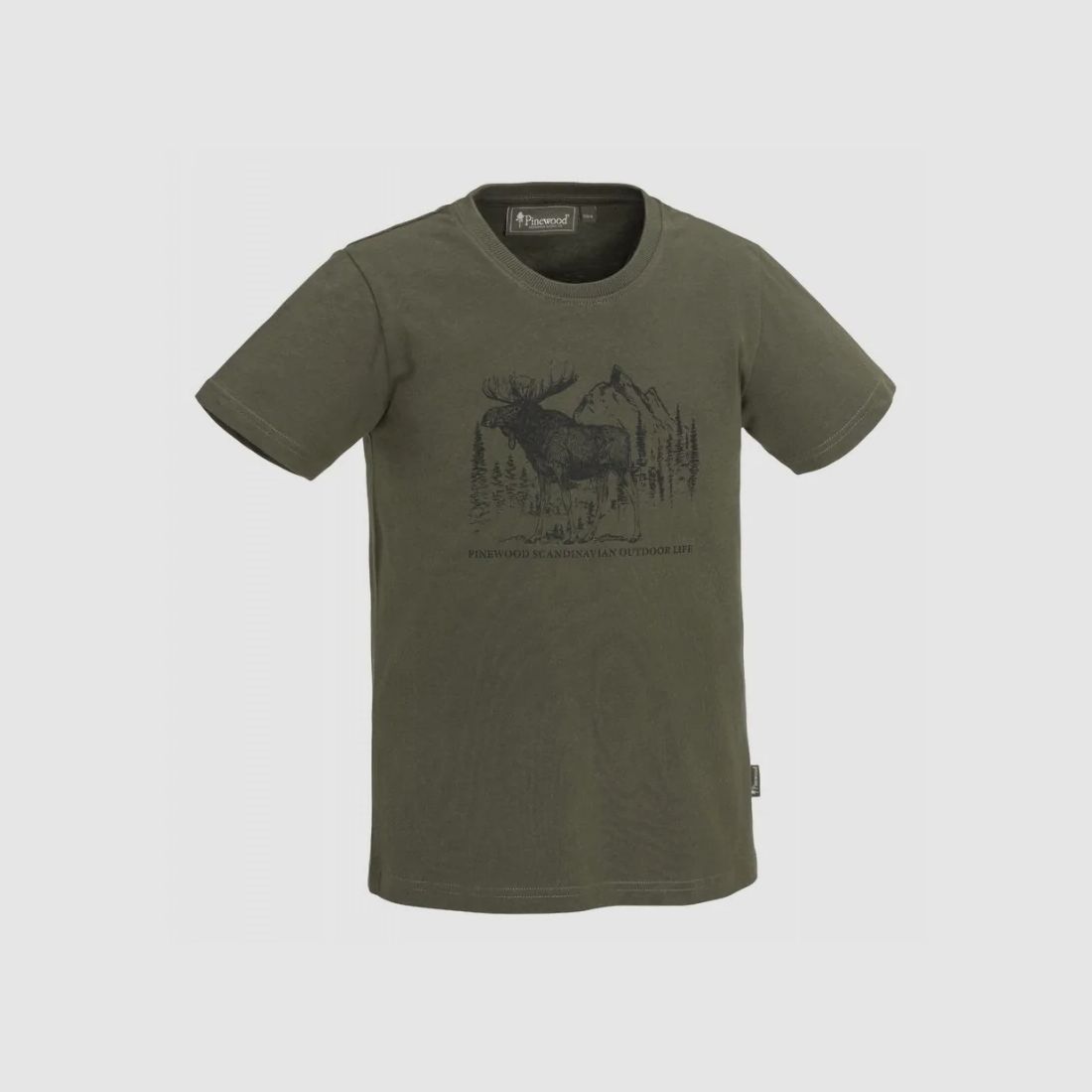 Pinewood Kids' T-Shirt Moose Green