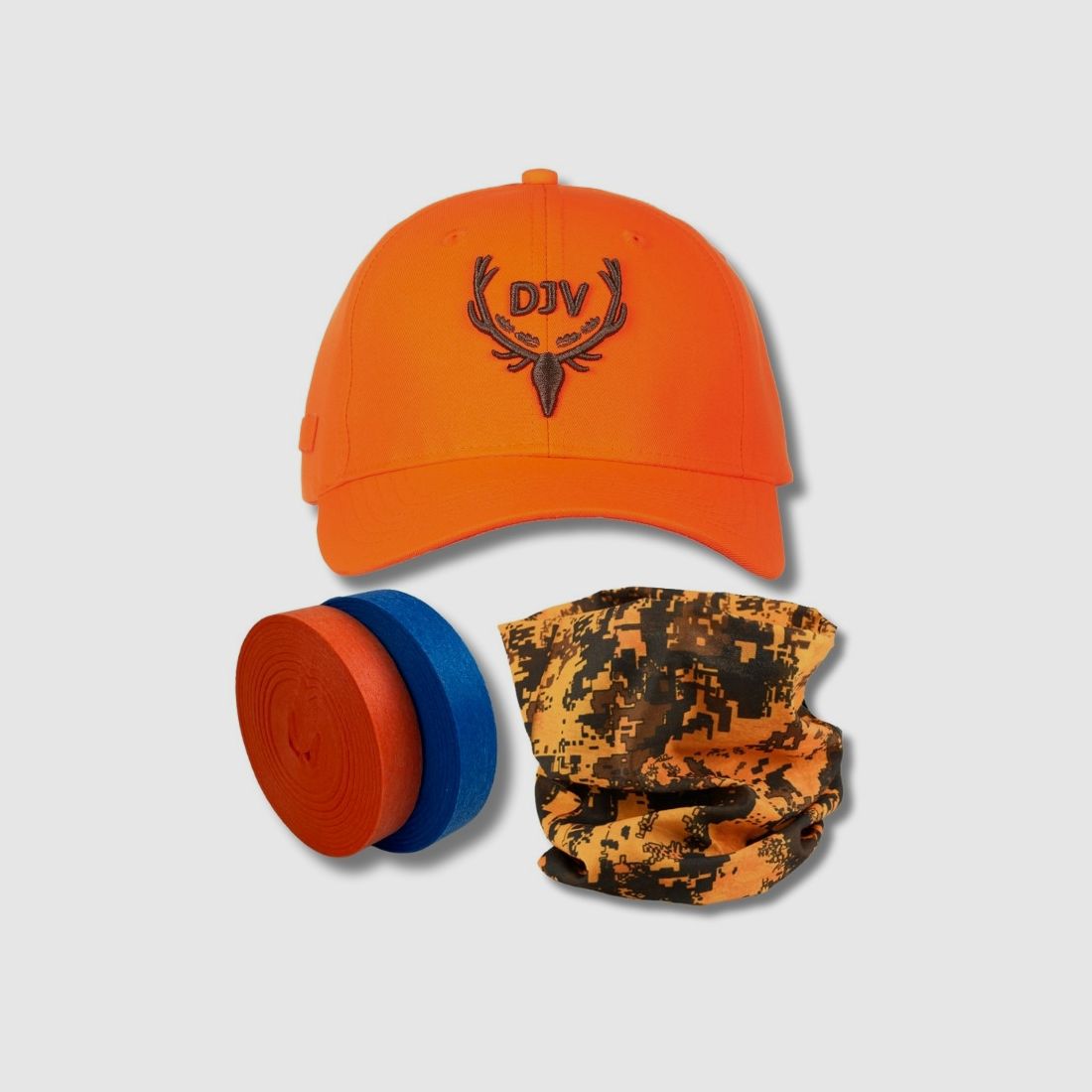 Set di caccia DJV 3 (cappello DJV, sciarpa tubolare, nastri di marcatura)