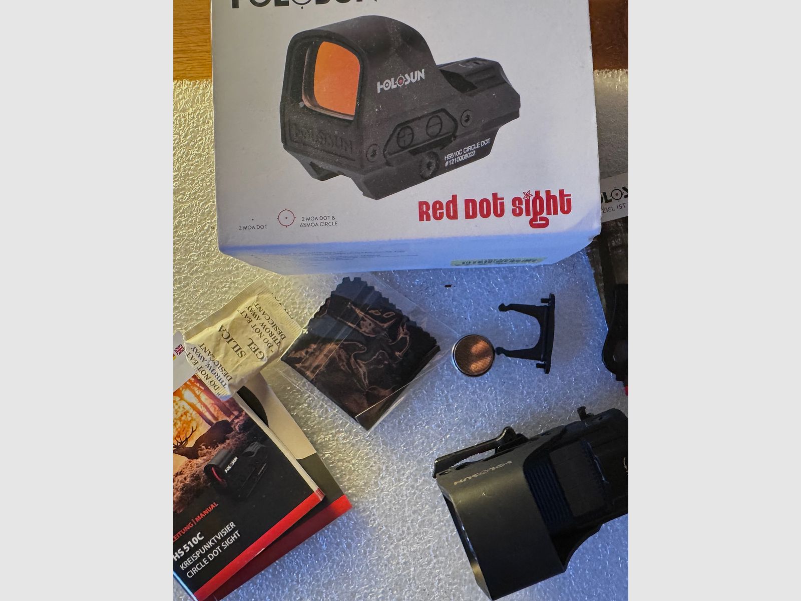 Holosun HS510C Red Dot – Originalverpackung & Zubehör