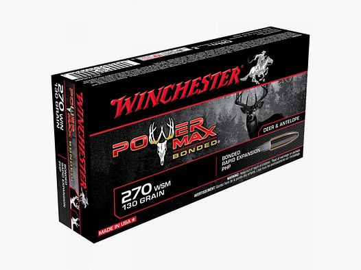Winchester Power Max Bonded .270 Win. 130GR Bonded Rapid Expansion PHP 20 cartucce