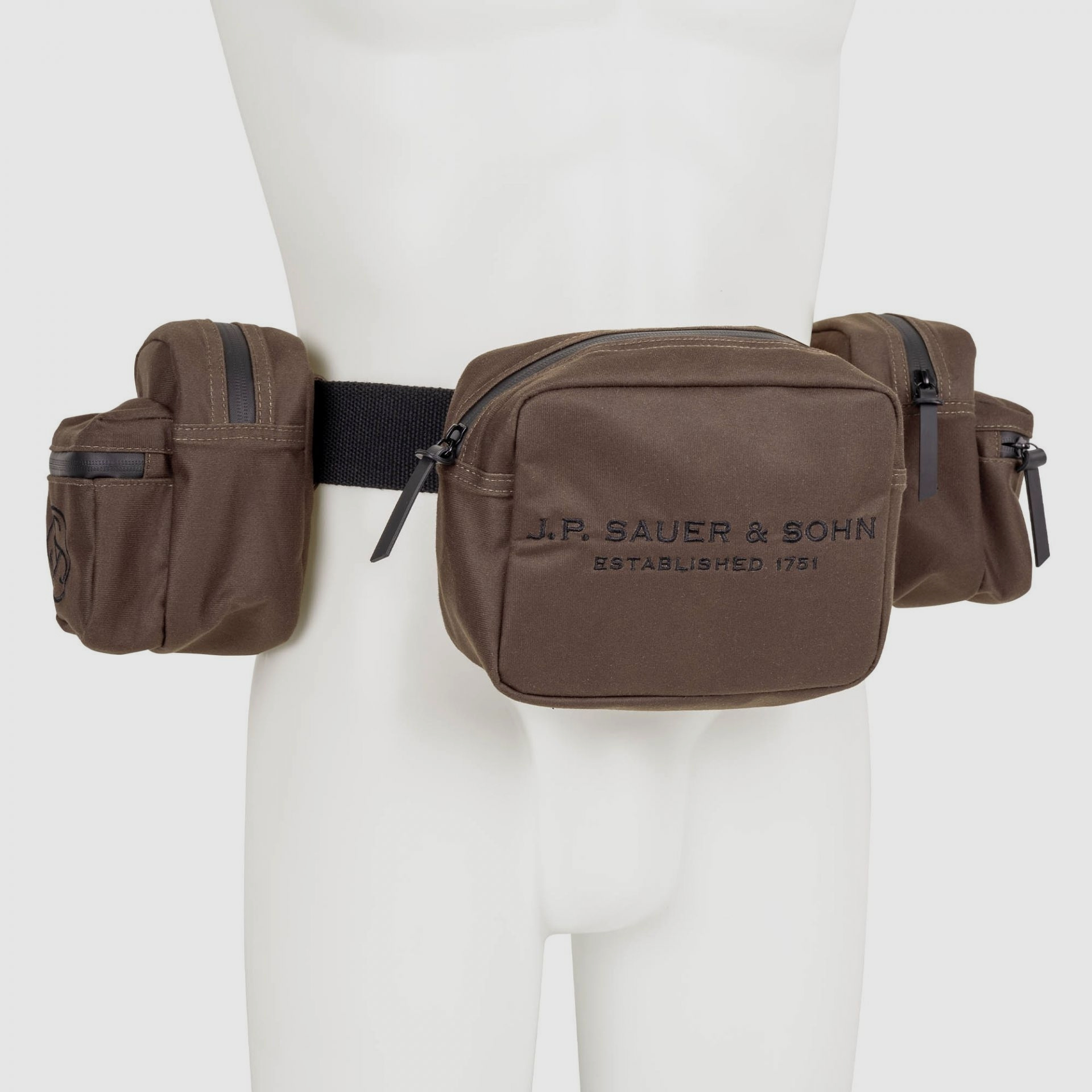 Sauer Jagdgurt braun 3 Taschen