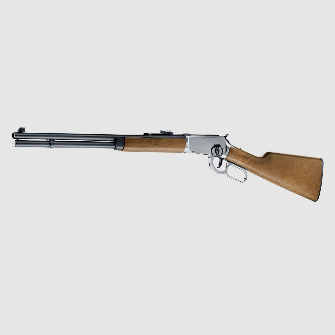 CO2 Unterhebel Repetier Gewehr Umarex Legends Cowboy Rifle, Lever Action, chrome, Kaliber 4,5 mm BB (P18)