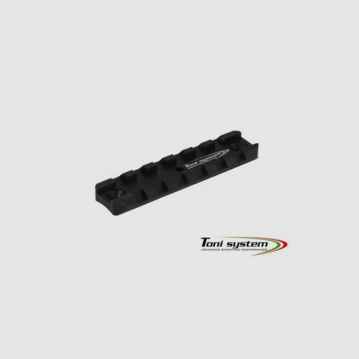 TONI SYSTEM PICUS Picatinny ultra corto - Lunghezza 74mm, distanza 61,5mm, Colore: Rosso, immagine 2 di 3