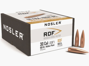 Bala Nosler .30/.308 RDF 168GR Jacketed HPBT 100 piezas